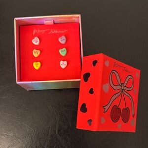 Brand new-Betsey Johnson Candy Heart Earrings